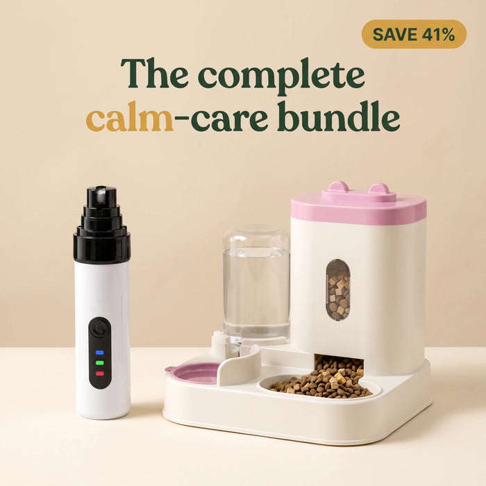 GentlePaw Quiet Nail Grinder + Auto Pet Feeder Bundle